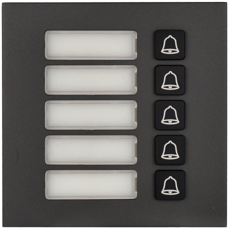 Estação externa modular para videoporteiro ip com 5 botões DAHUA