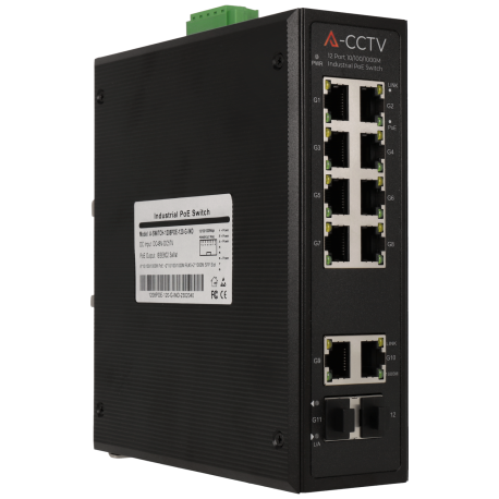 A-CCTV 12 ports switch with 8 PoE ports