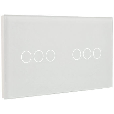 A-SMARTHOME double switch panel with 6 buttons