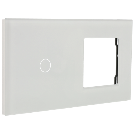A-SMARTHOME switch panel with 1 button and frame for 1 device