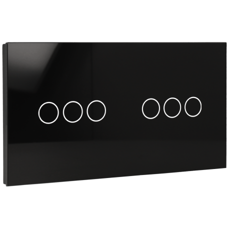 A-SMARTHOME double switch panel with 6 buttons