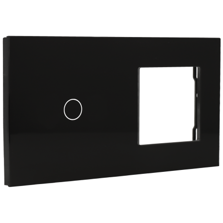 A-SMARTHOME switch panel with 1 button and frame for 1 device