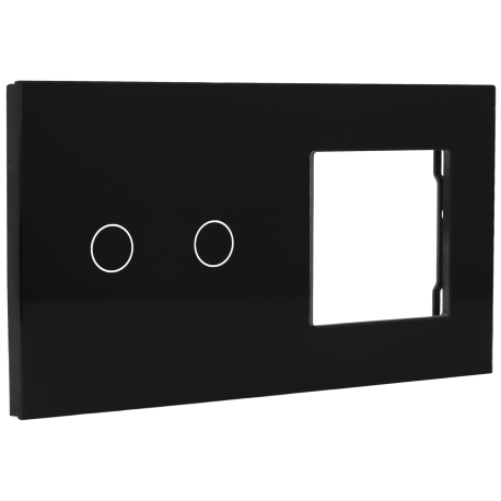 A-SMARTHOME switch panel with 2 buttons and frame for 1 device