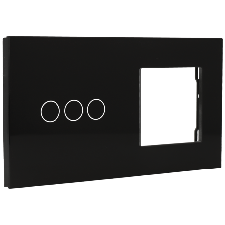 A-SMARTHOME switch panel with 3 buttons and frame for 1 device
