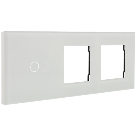 A-SMARTHOME switch panel with 1 button and frame for 2 devices