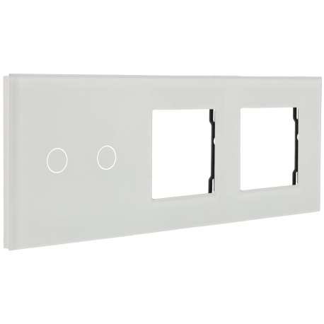A-SMARTHOME switch panel with 2 buttons and frame for 2 devices