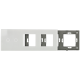 Panel de interruptor con 2 botones y marco para 2 dispositivos 