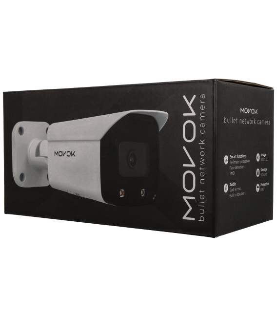 MOVOK bullet ip camera of 5 megapixels and fix lens