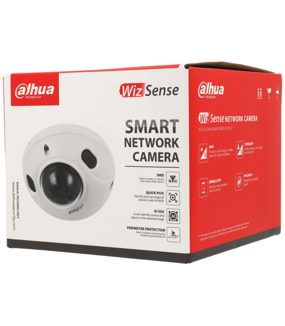 DAHUA minidome ip camera of 5 megapixels and fix lens