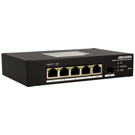 Switch cloud HIKVISION PRO 6 portas com 4 portas PoE