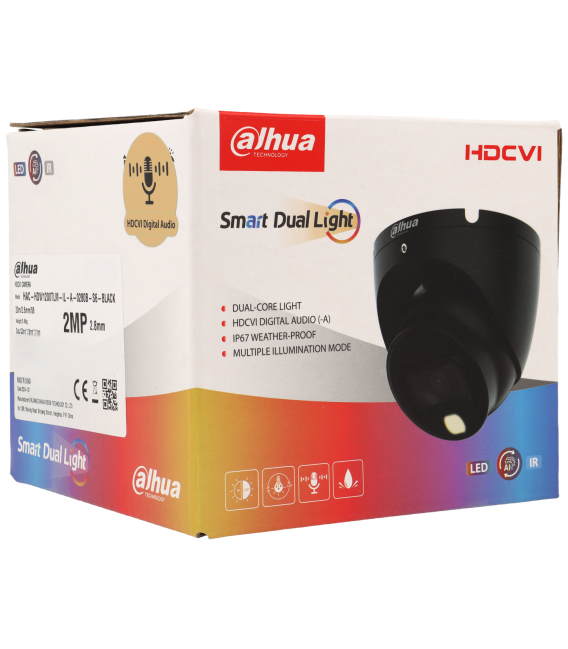 DAHUA minidome hd-cvi camera of 2 megapixels and fix lens