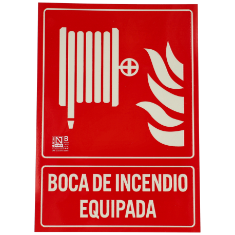 Cartel bie (boca de incendio equipada) 