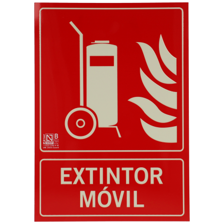 Cartel extintor móvil 