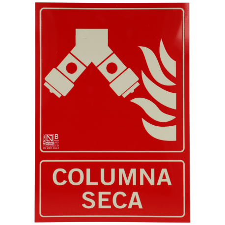 Cartel columna seca A-FIRE