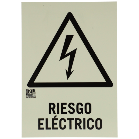 Cartel riesgo eléctrico 