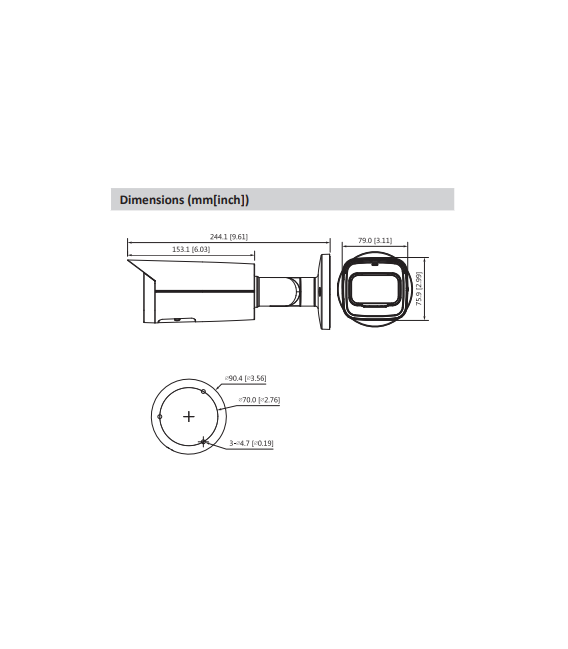 Cámara DAHUA bullet ip de 2 megapíxeles y óptica varifocal motorizada (zoom)