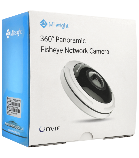 Ip MILESIGHT fisheye Kamera mit 12 megapíxeles und fixes objektiv