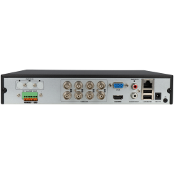 Grabador 5 en 1 (hd-cvi, hd-tvi, ahd, analógico y ip) HIKVISION de 8 canales y 4 mpx de resolución máxima