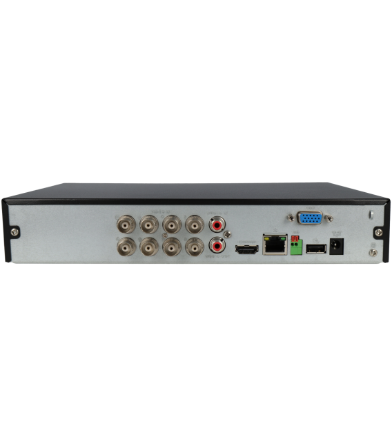 Grabador 5 en 1 (hd-cvi, hd-tvi, ahd, analógico y ip) DAHUA de 8 canales y 2 mpx de resolución máxima