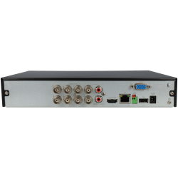 Grabador 5 en 1 (hd-cvi, hd-tvi, ahd, analógico y ip) DAHUA de 8 canales y 8 mpx de resolución máxima