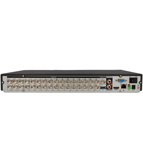 Grabador 5 en 1 (hd-cvi, hd-tvi, ahd, analógico y ip) DAHUA de 32 canales y 2 mpx de resolución máxima