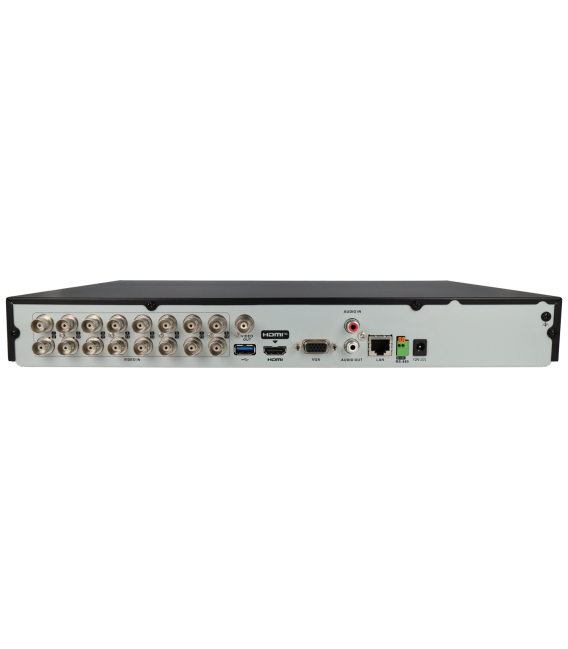 HIKVISION 5 in 1 (hd-cvi, hd-tvi, ahd, analog and ip) recorder of 16 channel and 8 mpx maximum resolution