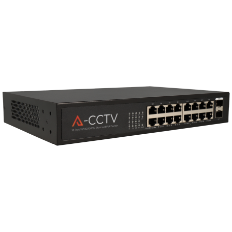 A-CCTV 18 port-Switch mit 16 PoE-Ports